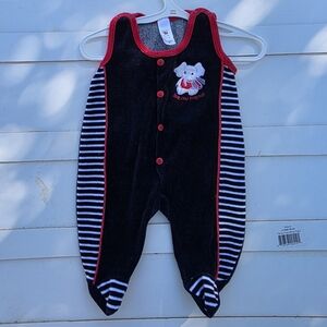 Elephant Black and Red Striped Jumpsuit